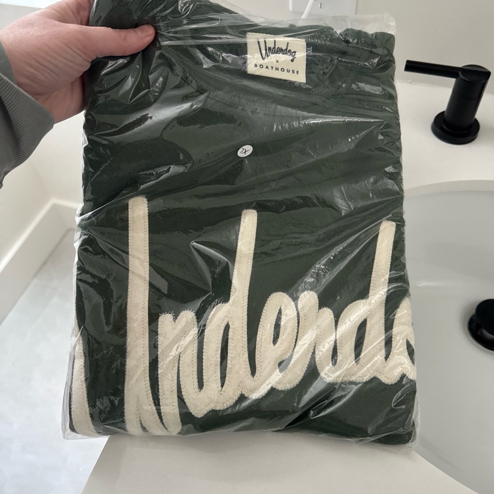 Underdog x Boathouse (jason kelce) Embroidered Green Cotton Crewneck Sweatshirt